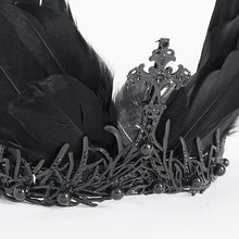 Load image into Gallery viewer, AS183 black feather crown