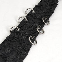 Load image into Gallery viewer, AS157 punk Ripped skull tie with metal buckle on both sides