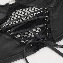 Load image into Gallery viewer, TT246 Knitted mesh spliced lace up suspenders