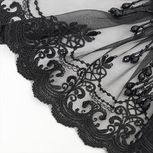 Load image into Gallery viewer, AS206 Lace fringe beaded gothic men bow tie