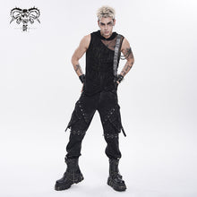 Load image into Gallery viewer, TT316 Branch-Patterned Stretch Knit Hoodie-Style Layered-Look Punk T-Shirt