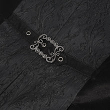 Load image into Gallery viewer, WT07601 Black Gothic jacquard peak lapel swallowtail men's suit vest