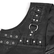 Load image into Gallery viewer, WT080 Faux cracked leather punk vest