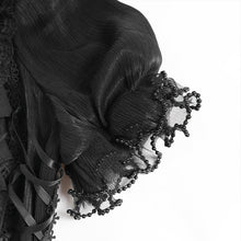 Load image into Gallery viewer, SHT15101 Lolita Shimmer Chiffon Pleated Short-Sleeve Blouse