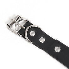 Load image into Gallery viewer, AS147 Faux Leather Studded Choker With Chain And Blooddrop