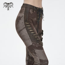 Load image into Gallery viewer, PT24002 Brown Women cloud point stretchy cracked knit leather leggings