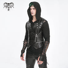 Load image into Gallery viewer, WT080 Faux cracked leather punk vest