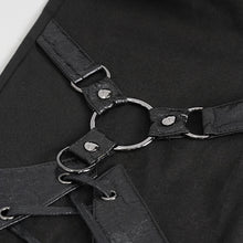 Load image into Gallery viewer, PT214 Punk Twill decorative Faux Leather Leg Loop Trousers
