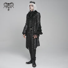 Load image into Gallery viewer, CT275 Gothic pattern leather mid-length coat