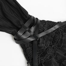 Load image into Gallery viewer, SHT152 Gothic Striped Ruffled Shirt with Flared Sleeves