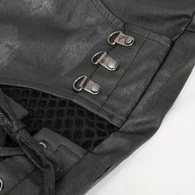Load image into Gallery viewer, PT205 Side straps Thigh mesh women's leather trousers