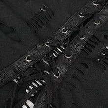 Load image into Gallery viewer, TT245 Ripped Knit Off-Shoulder Halter Neck Long Sleeve T-Shirt