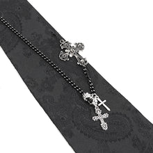 Load image into Gallery viewer, AS151 Gothic Rose dark fringe Men's Tie