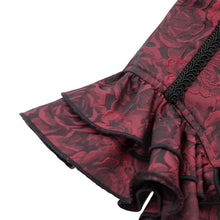 Load image into Gallery viewer, AS20902 new arrival black and red women Gothic rose zipper jacquard lace corset