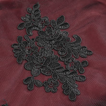 Load image into Gallery viewer, ESKT04402 Black and red Gothic high waist fishtail skirt
