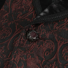 Load image into Gallery viewer, WT07602 wine Gothic jacquard peak lapel swallowtail men's suit vest