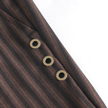 Load image into Gallery viewer, PT24802 COFFEE Steampunk striped suit trousers