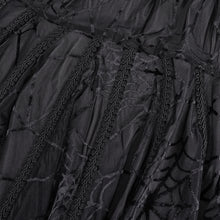 Load image into Gallery viewer, CA047 Women Gothic Flocked Spider Web Hooded Shawl