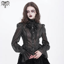 Load image into Gallery viewer, SHT130 Shiny non-stretchy patterned organza chiffon blouse