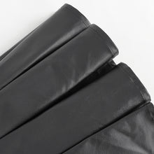 Load image into Gallery viewer, SKT166 Faux leather tied with rope pleated skirt with chain