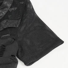 Load image into Gallery viewer, TT242 broken holes fine mesh and faux leather V-neck slim fit Short sleeve T-shirt