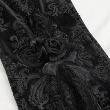 Load image into Gallery viewer, EPT01401 Black Gothic velveteen embossed flared pants