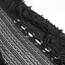 Load image into Gallery viewer, CA006 punk asymmetrical women broken holes black hooded cape