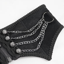 Load image into Gallery viewer, AS170 Gothic lace up belt with chain