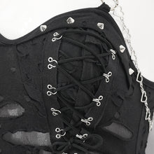 Load image into Gallery viewer, SKT201 Distressed knitted rhombus mesh heart-shaped suspender dress