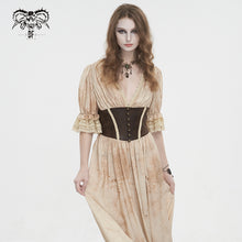 Load image into Gallery viewer, SKT185 V neck short sleeve waisted dress