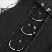Load image into Gallery viewer, SHT102 leather matching webbing twill Sleeveless men's shirt