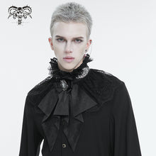 Load image into Gallery viewer, AS15401 Black Gothic Court Style Cameo Lace Bow Tie