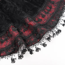 Load image into Gallery viewer, SKT23002 Black and red Summer Girls Gothic Rose Jacquard Skirts
