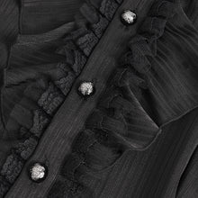Load image into Gallery viewer, SHT11001 Black Everyday Striped Goth Shirt