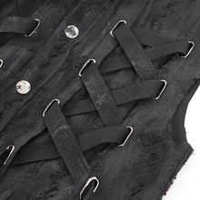Load image into Gallery viewer, WT088 Punk ripped woven vest
