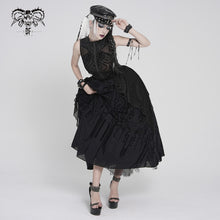 Load image into Gallery viewer, SKT246 Flocked Circuit Board Print Mesh Cyber Dress