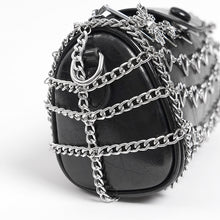 Load image into Gallery viewer, AS218 Punk Heart-shaped  Chain Crossbody cylinder bag