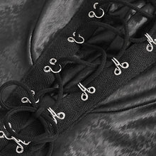 Load image into Gallery viewer, SKT192 Punk slightly shiny leather heart-shaped chain suspender dress