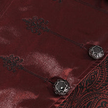 Load image into Gallery viewer, WT07802 red Gothic embroidered contrasting colors waistcoat