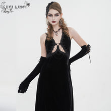 Load image into Gallery viewer, ESKT04301 Velvet halterneck strappy dress