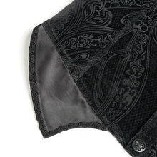 Load image into Gallery viewer, WT106 Paisley Jacquard Velvet Gothic Vest
