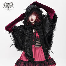 Load image into Gallery viewer, CA051 Gothic embroidered velvet hooded cape