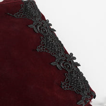 Load image into Gallery viewer, AS18002 wine Gothic Velveteen Women's handbag