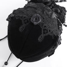 Load image into Gallery viewer, EAS014 Gothic velveteen floral mesh tote bag