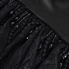 Load image into Gallery viewer, CA04501 Black Gothic Lace Hooded Cloak