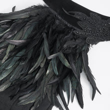 Load image into Gallery viewer, CA043 Single shoulder high collar feather men cloak