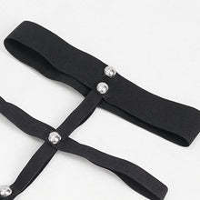 Load image into Gallery viewer, AS156 Inverted five-pointed Star Studded Stretch Band Asymmetrical Long Socks