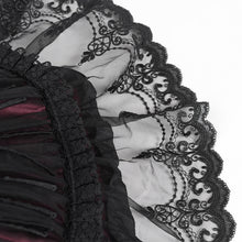Load image into Gallery viewer, EAS034 Gothic black and red lace small umbrella