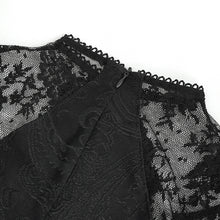 Load image into Gallery viewer, SKT172 Gothic High Slit Lace Asymmetric Long Dress