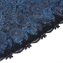 Load image into Gallery viewer, SKT21602 Black and Blue women Cashew Jacquard puffy slip dress
